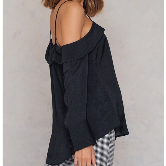 Free People Walk this Way Blouse Off Shoulder - Picture 4 of 5